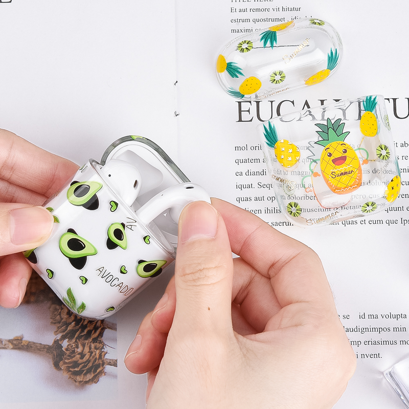 Fruit PC Hard Case For Airpods Pro 2 1 Earphone Cases For Airpods 3 Clear Transparent PC Earphone Cover for airpods 3 pro case_voghion.com
