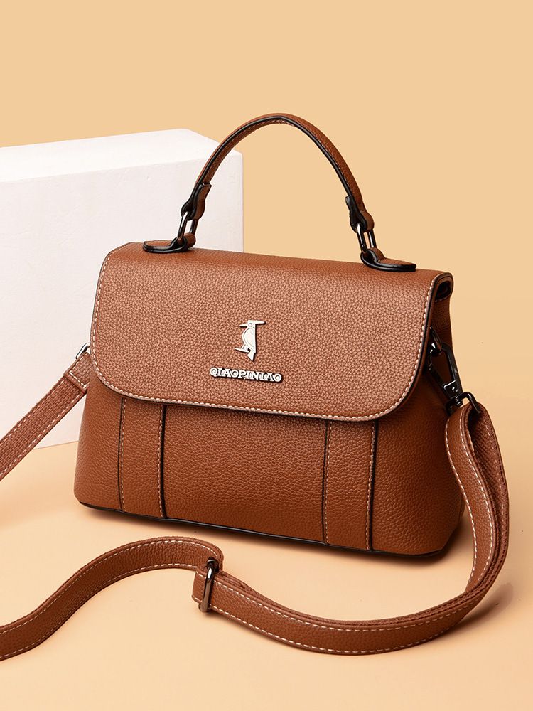 Neue 2022 Weiches Leder Einfache Textur Crossbody Schulterhandtasche High-End-Mode Damentasche_voghion.com