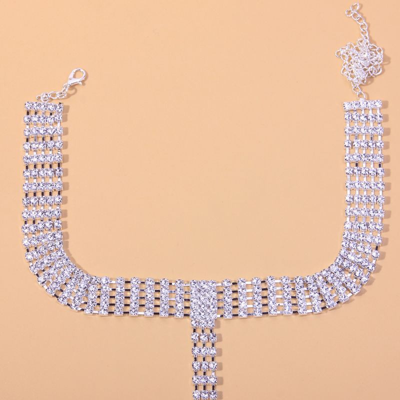 Heiße Strass Körperkette Mode Sexy Quaste Halskette Siaman Brustkette Schmuck Körperkette_voghion.com
