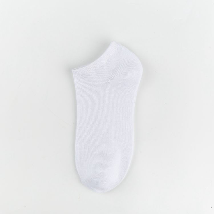 Short men's summer pure cotton, black invisible boat socks, deodorizing sweat absorbing, spring and autumn sports, white_voghion.com