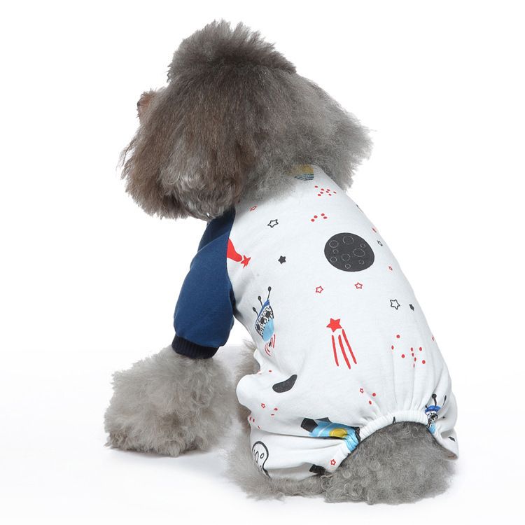 Neues vierbeiniges Haustier aus reiner Baumwolle für Hunde und Katzen, warmer, verdickter Pyjama für den Herbst und Winter, Hundekleidung_voghion.com