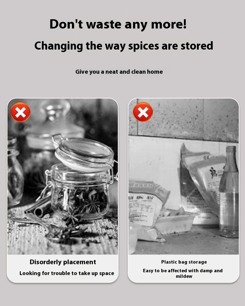 Gewürz versiegelt Küche Haushalt Glas High-End Pfeffer Anis Gewürz Aufbewahrungsbox Lebensmittelqualität_voghion.com