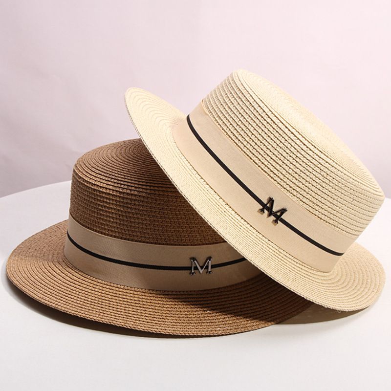 New Women's Summer Flat Small Top Seaside Vacation Beach Internet Celebrity, Same Style Straw Woven Hat, Versatile Hat_voghion.com