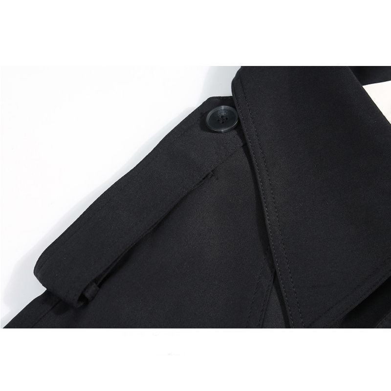 Trench da donna versatile e alla moda, di media lunghezza, vestibilità ampia, piccolo, trendy per la primavera e l'autunno_voghion.com
