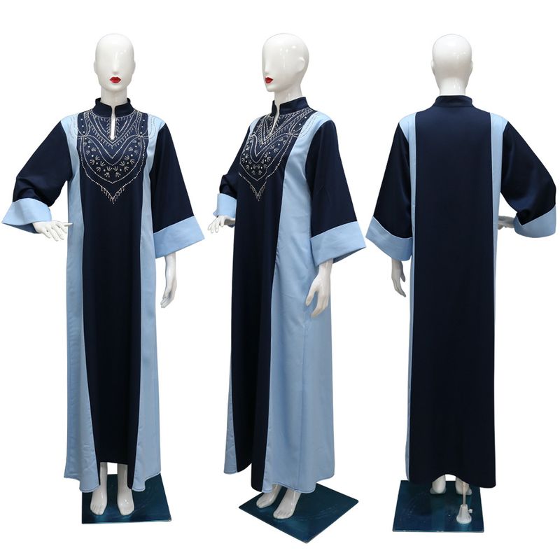 Abito da donna con cuciture a contrasto, stile diamante caldo_voghion.com