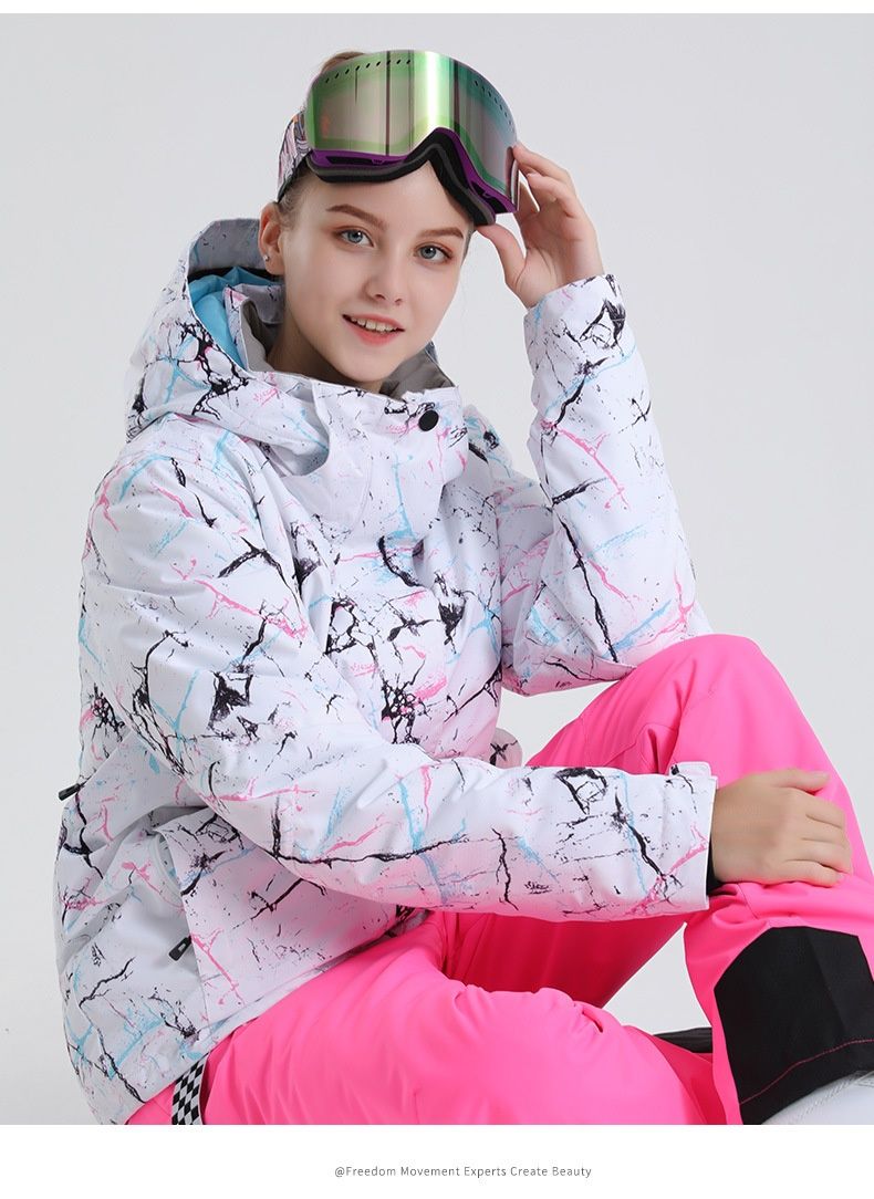 001 Smaining Korean Style Suit Windproof Waterproof Breathable Thickened Warm Northeast Snow Country Double Snowboard_voghion.com