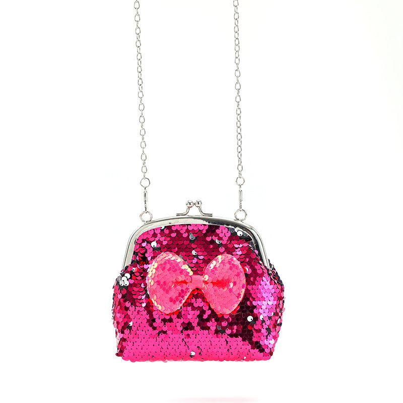 Borsa a tracolla con paillettes, monospalla, con fiocco, da 5 pollici, carina, per bambini, porta carte_voghion.com