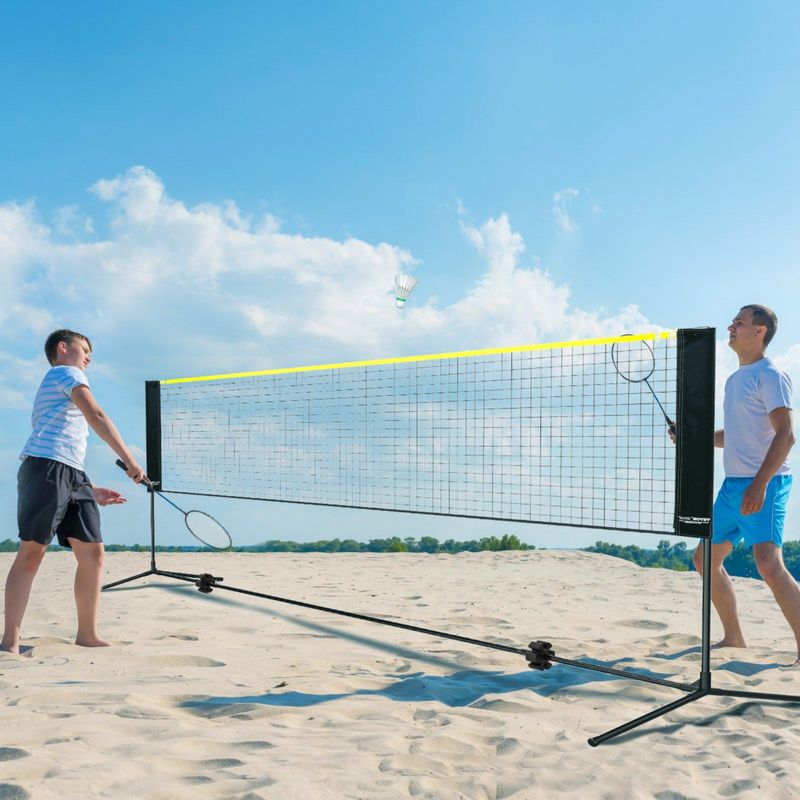 VEVOR Badminton Net, Height Adjustable Volleyball Net, 10ft Wide Foldable Pickleball Net, Portable Easy Setup Tennis Net Set With Poles, Stand And Carry Bag, For Kids Backyard Game Indoor Outdoor Use_voghion.com