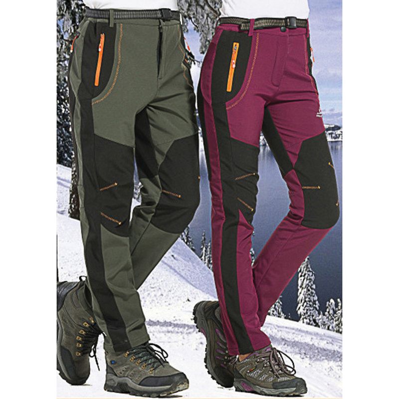 Herbst Winter Paar Softshell Winddicht Wasserdicht Sport Outdoor Fleece Gefüttert Warm Atmungsaktiv Wandern Bergsteigen_voghion.com