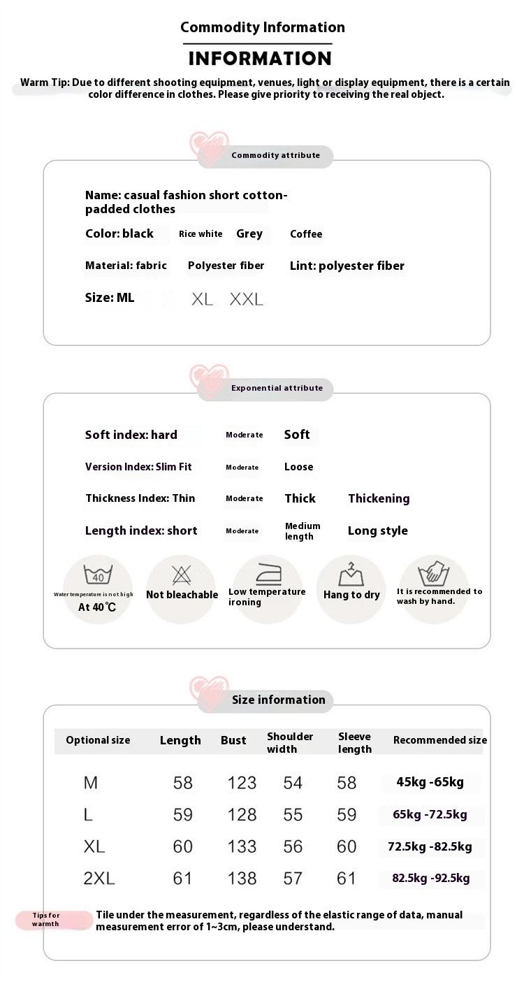 Foreign trade broadcast, cross-border live hat, short down cotton jacket, women's winter new style, thick and_voghion.com