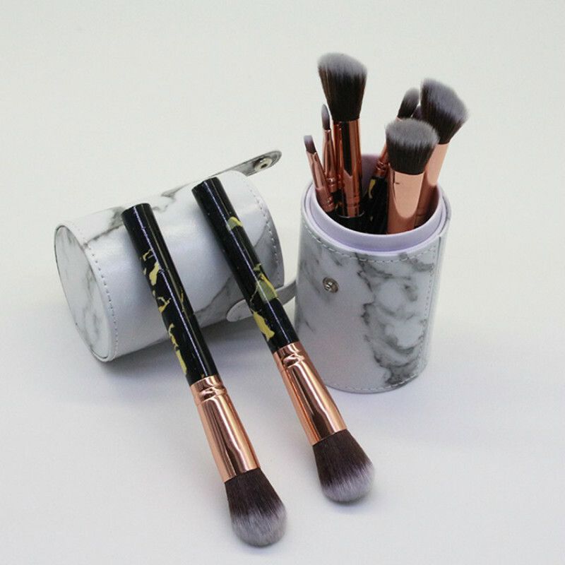 10 X Marmor Make-Up Pinsel Set Für Pulver Lidschatten Rouge Pinsel Werkzeuge Geschenk_voghion.com