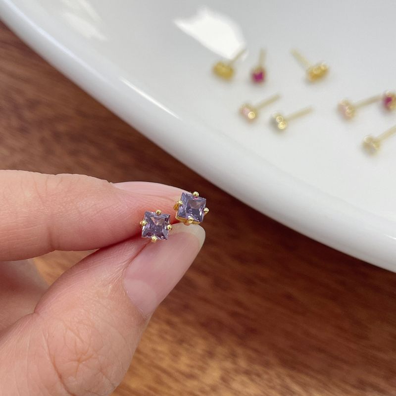 Tiqi S orecchini in argento puro con combinazione di caramelle per donna, mini orecchini a goccia in zirconio scintillante di colore squisito impilati_voghion.com