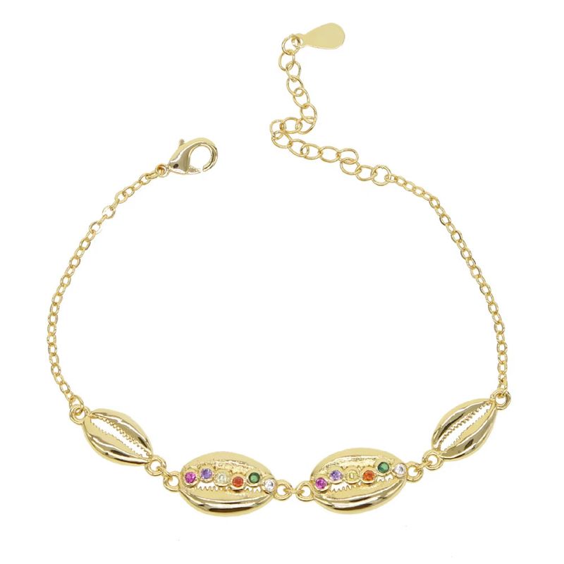 Women's Jewelry Shell Pendant Necklace With Zirconia Bracelet Set, Geometric Design, Trendy Boho Chic Style, Perfect For Daily Wear And Gifting_voghion.com