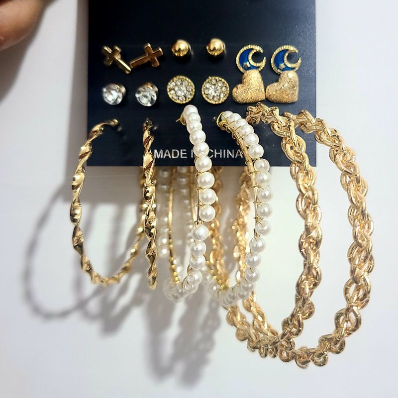 Set di orecchini pendenti a cerchio in acrilico_voghion.com