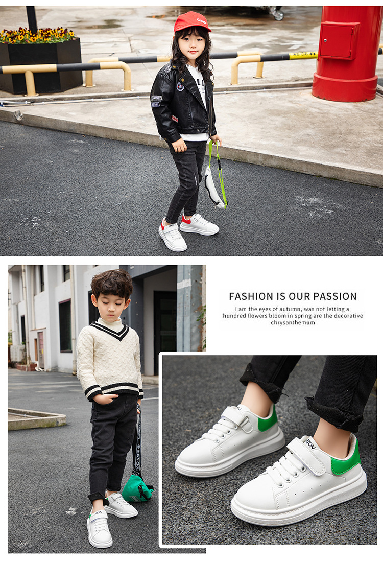 Scarpe da ginnastica sportive per studenti per bambini, scarpe da corsa basse con suola morbida per ragazzi primaverili e autunnali, scarpe bianche per prestazioni scolastiche, scarpe alla moda per ragazze_voghion.com