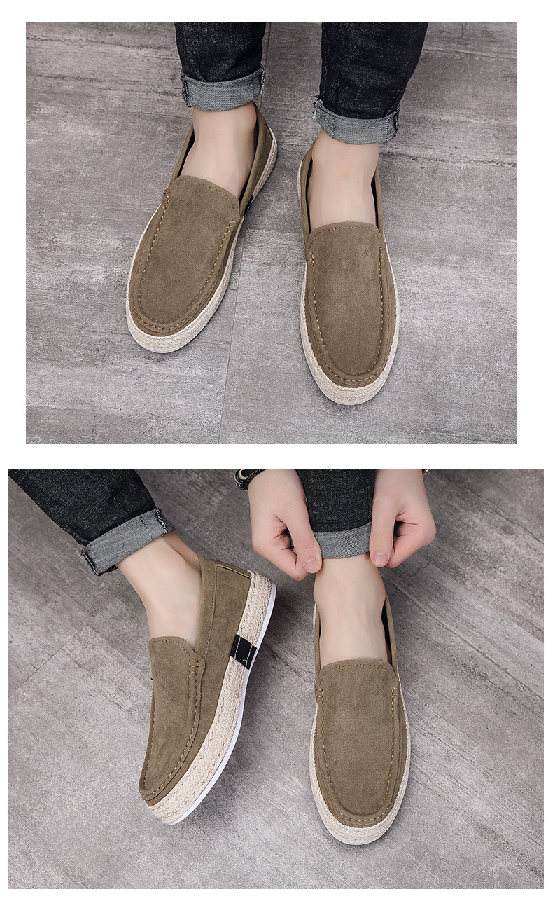 Men's shoes spring and summer men's casual single shoes canvas shoes men lazy slip-on_voghion.com