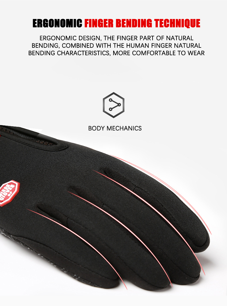 Gants d'hiver chauds pour hommes et femmes, écran tactile, sports de plein air, pêche, anti-éclaboussures, ski, cyclisme, snowboard, gants antidérapants à fermeture éclair_voghion.com