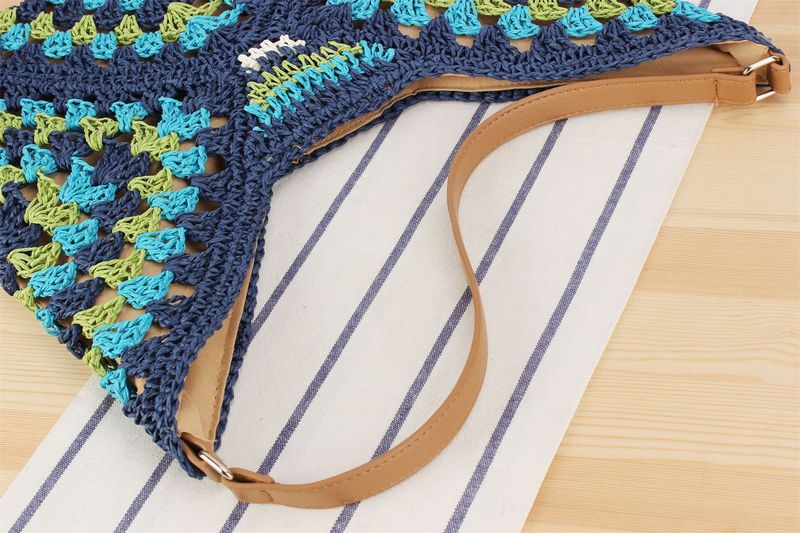 Women's Bags One Piece Drop Shipping Popular Large Capacity Woven Bag Versatile Fashion Paper Rope Woven Bag Holiday Commuter Bag_voghion.com