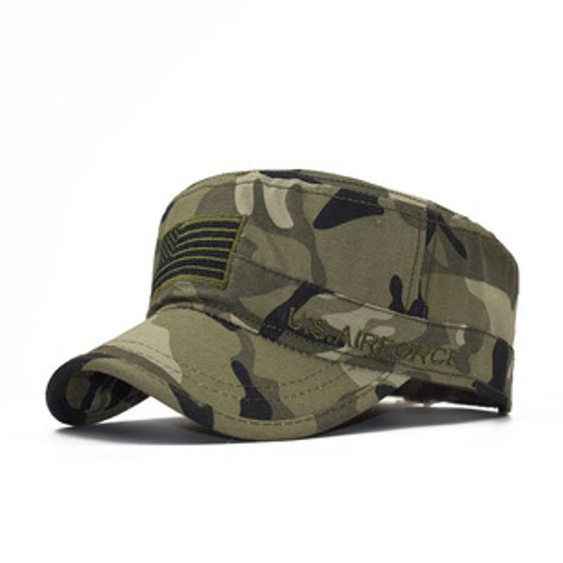 Cappellini da baseball unisex a righe mimetiche US MARINES piatti all'aperto_voghion.com