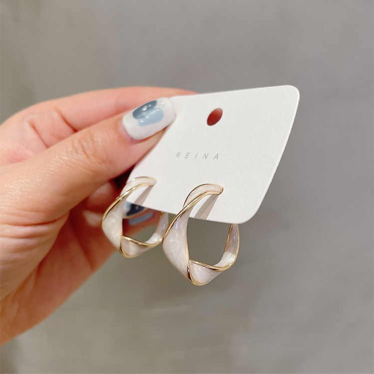 Orecchini in argento con perle, stile francese, eleganti, di alta qualità, con un tocco di nicchia e un temperamento nuovo per le donne_voghion.com