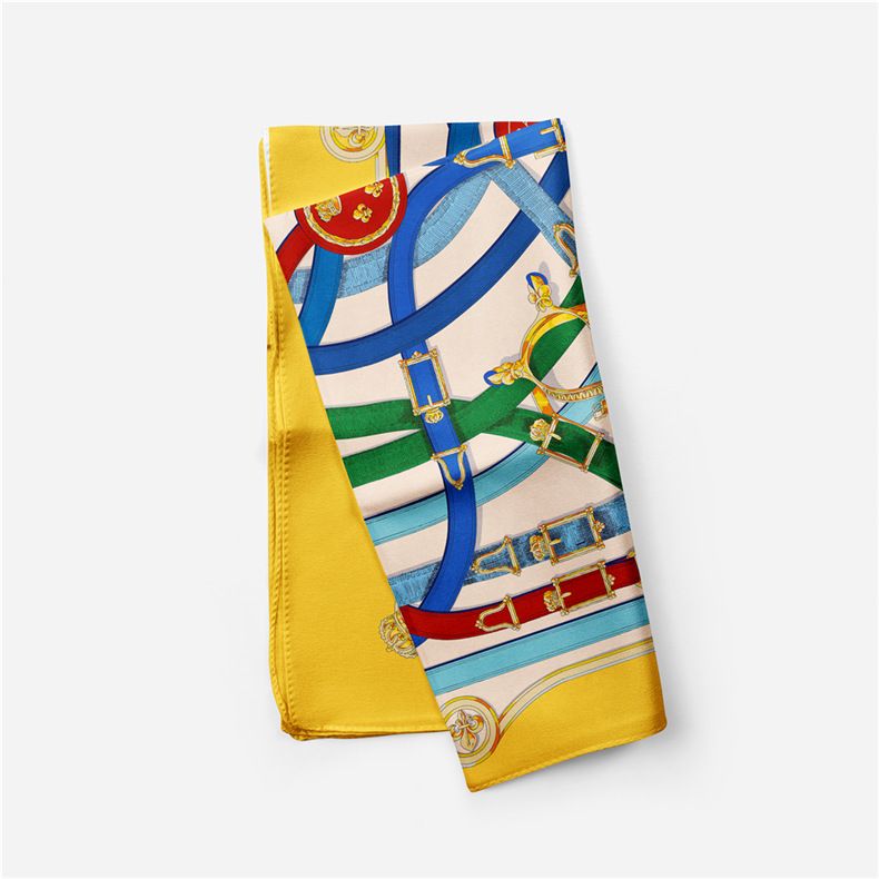 Nuova fascia per capelli in seta twill a catena 2024 Malaysia Fashion 53 cm piccola sciarpa quadrata_voghion.com