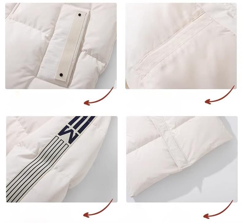 Giacca da uomo di media lunghezza, invernale 2024, nuova giacca da uomo alla moda in stile americano, con fodera in pile a righe, calda e spessa_voghion.com