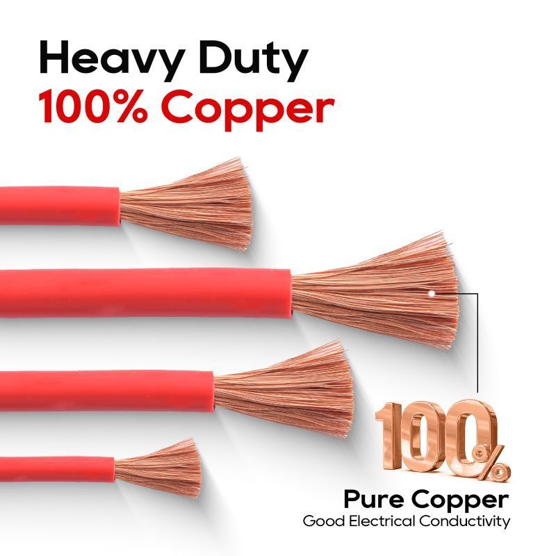 Battery Inverter Cable Set With 3/8" M10 Lug For Auto_voghion.com