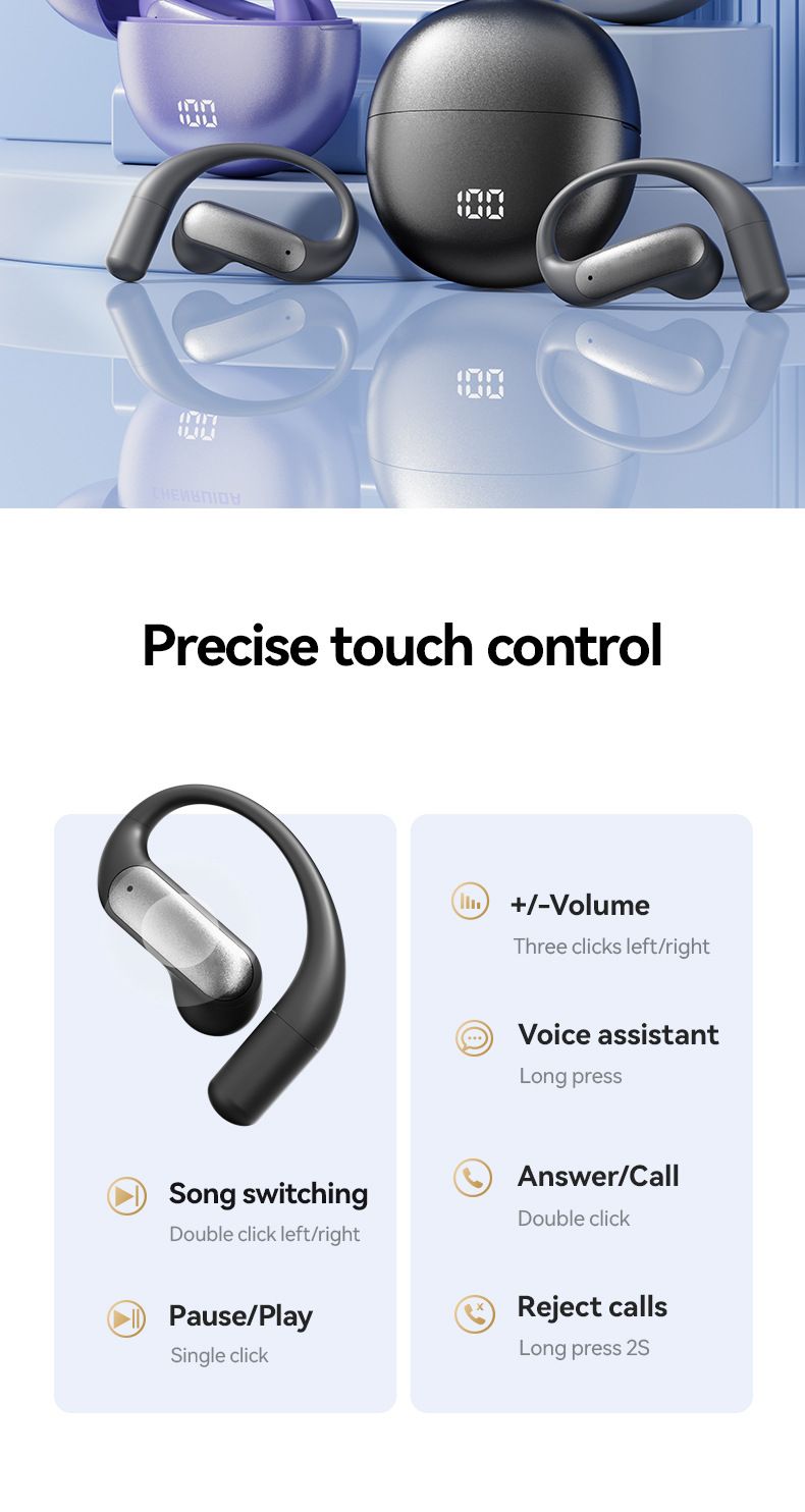 2025 Model Smart Earbud Noise-canceling Bluetooth Headphone_voghion.com