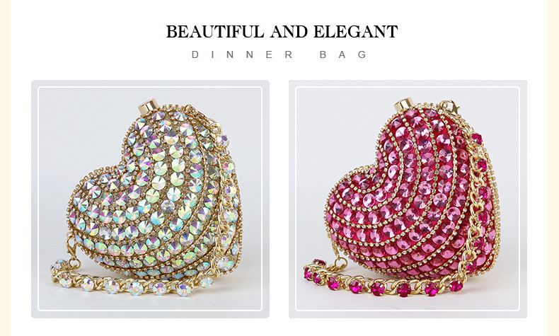 Bagagli e borse 2024 nuova moda catena trasparente amore borsa da pranzo portatile borsa da pranzo da donna diagonale dorata all'ingrosso_voghion.com