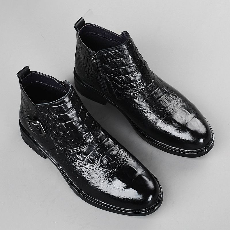 Hohe Lederschuhe, Freizeitschuhe, Herren-Businessschuhe, Herren-Baumwollschuhe, Samt-Freizeitschuhe aus Leder_voghion.com