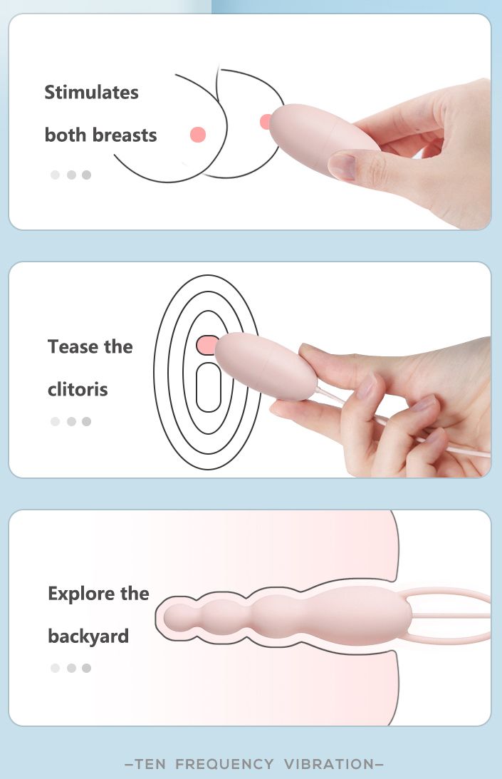 Œuf vibrant 2 en 1 à 10 modes, boule vaginale, télécommande sans fil, jouet sexuel vibrant pour femmes, stimulation anale du point G et du clitoris_voghion.com
