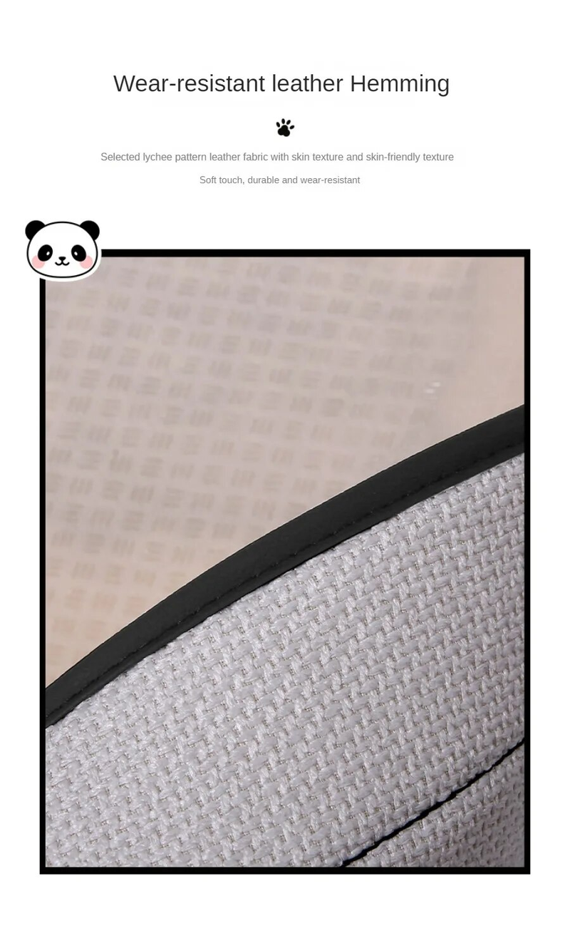 Nuovo cuscino in lino con motivo panda, antiscivolo e traspirante, per la maggior parte delle auto, per tutte le stagioni, universale_voghion.com