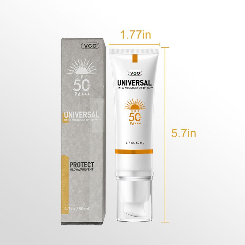 Protector solar facial especializado en loción solar refrescante, hidratante, fácil de aplicar y con tono de piel uniforme. FPS 50+, resistente al agua y de alta potencia._voghion.com
