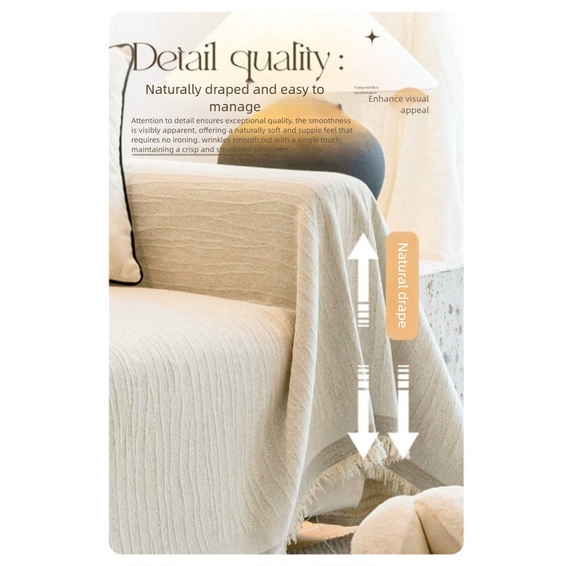 New Cream Style Cloth Universal For All Seasons Chenille Non-Slip Sofa Cushion Cat-Proof Full Wrap Cover Blanket_voghion.com
