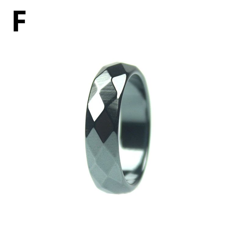 Vendite calde Un semplice anello liscio in ematite fatto di pietra naturale, coppie come gioielli, adatto sia per uomini che per donne, con_voghion.com