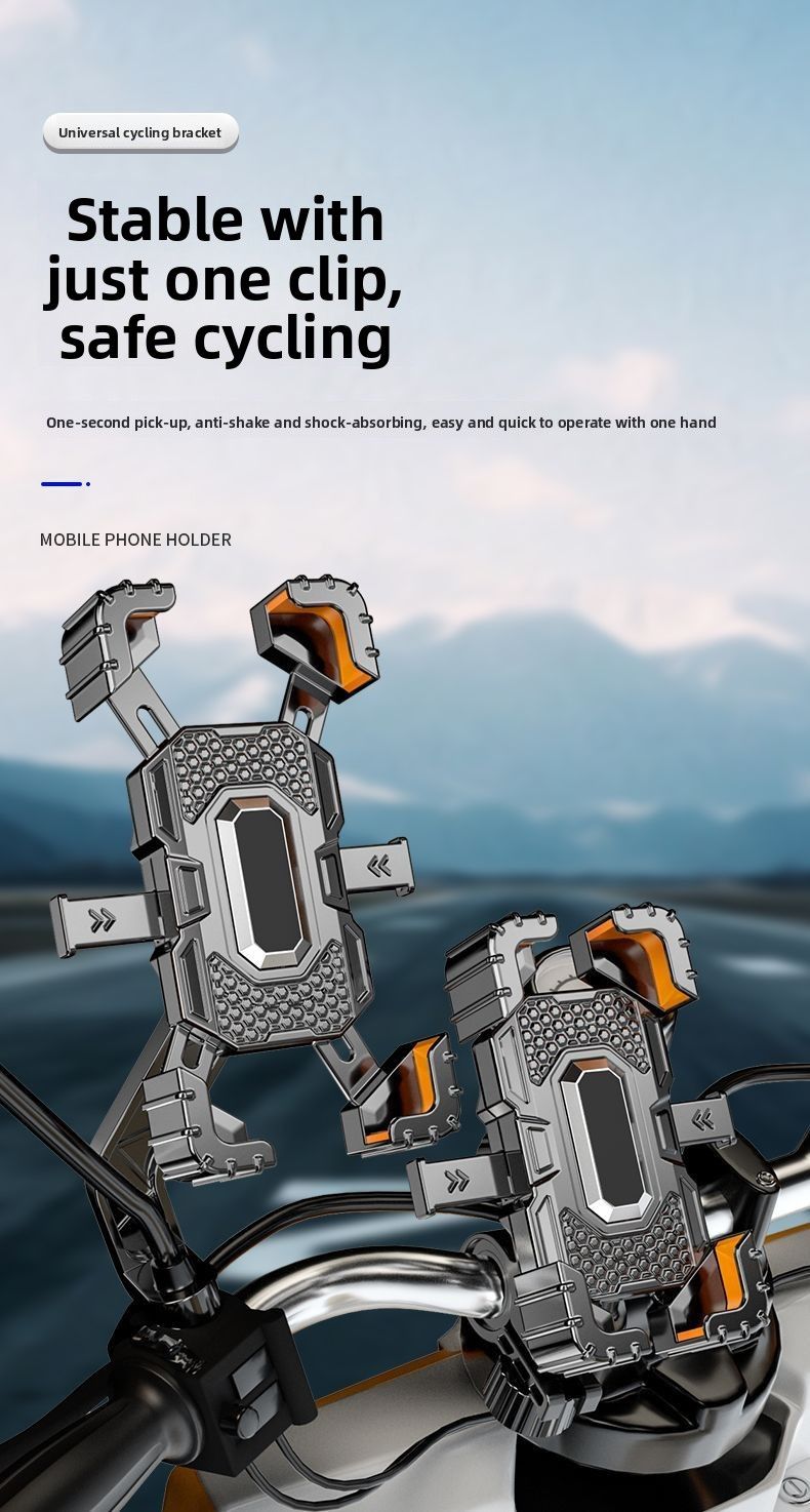 Xinke New Electric Vehicle Phone Holder Battery Motorcycle Bicycle Navigation Riding Mount_voghion.com