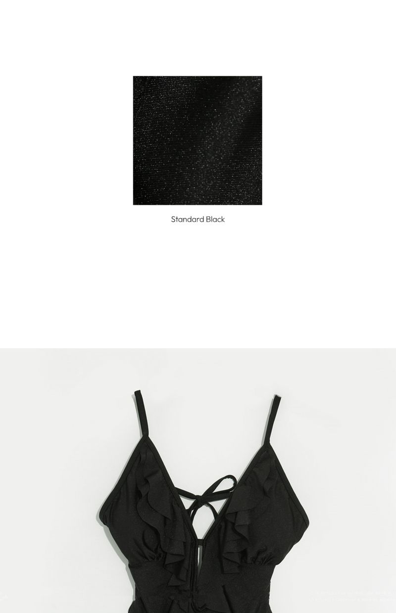 Black Ins High-end Pure Desire Style Conservative Triangle One-piece Covers The Belly, Slimming And Slimming, Backless_voghion.com