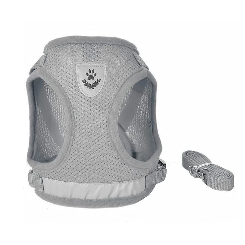 New Harness Vest Style Leash Reflective Breathable Mesh Dog Collar Pet Supplies_voghion.com