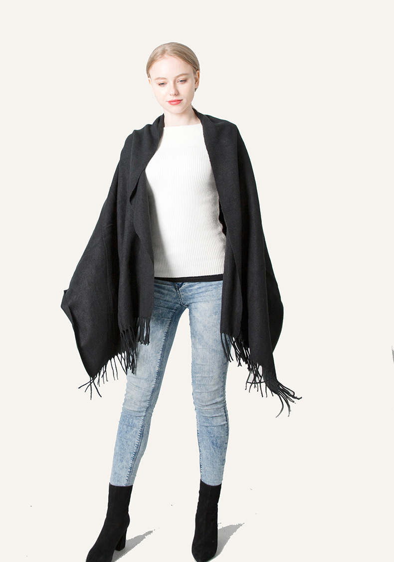 Women's Scarves imitation cashmere solid color scarf men and women couples solid color scarf shawl _voghion.com