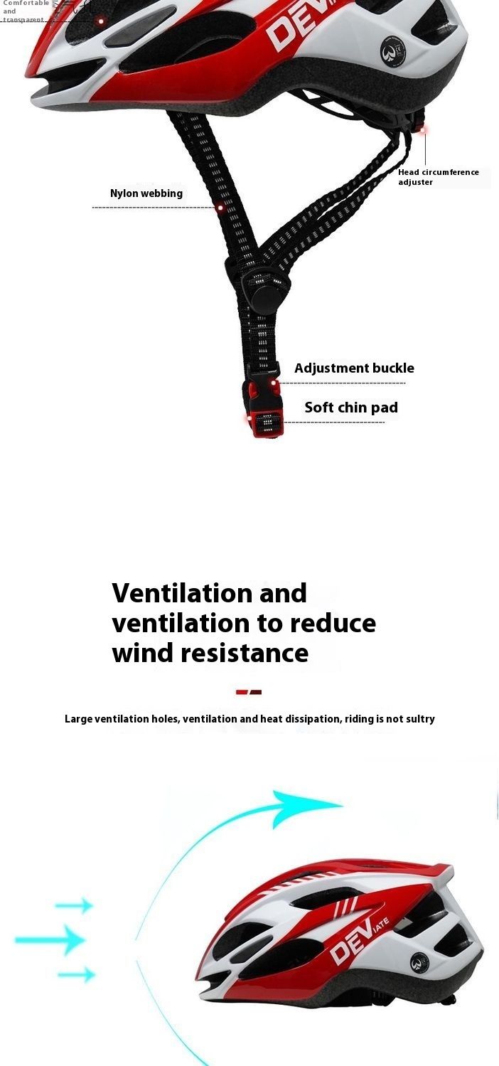 DEVIATE Ultra-light Breathable Large Size 19cm Wide Summer Bicycle Helmet Unisex_voghion.com