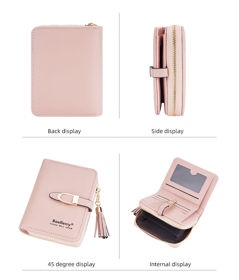 Baellerry Women's Wallet New Product Vertical Zipper Coin Purse For Women Fashion Print Multi-card Wallet_voghion.com