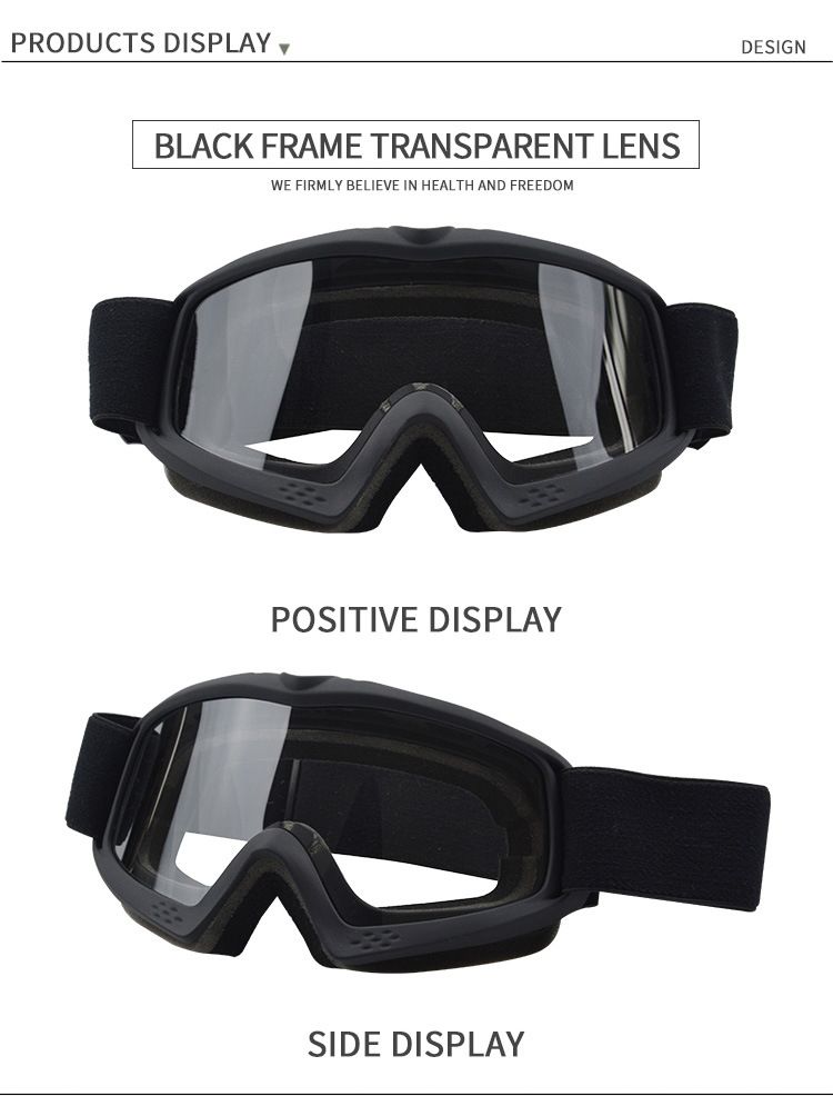 Capacete infantil, óculos de proteção para motocicletas adolescentes off-road, óculos transparentes de alta definição à prova de vento_voghion.com