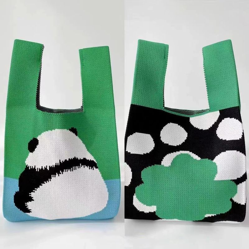 Borsa da viaggio essenziale per la cancelleria, piccola, porta biberon portatile a forma di panda, lavorata a maglia_voghion.com