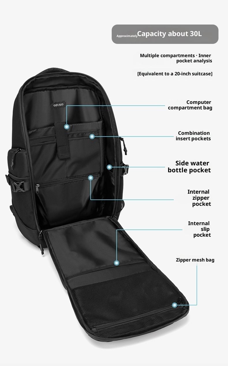 NOKOMETA Reiserucksack für Herren, großes Fassungsvermögen, wasserdicht, Outdoor-Rucksack, Bergsteigerrucksack, Computerrucksack, Tarnmuster, Pendler- und Schulrucksack_voghion.com