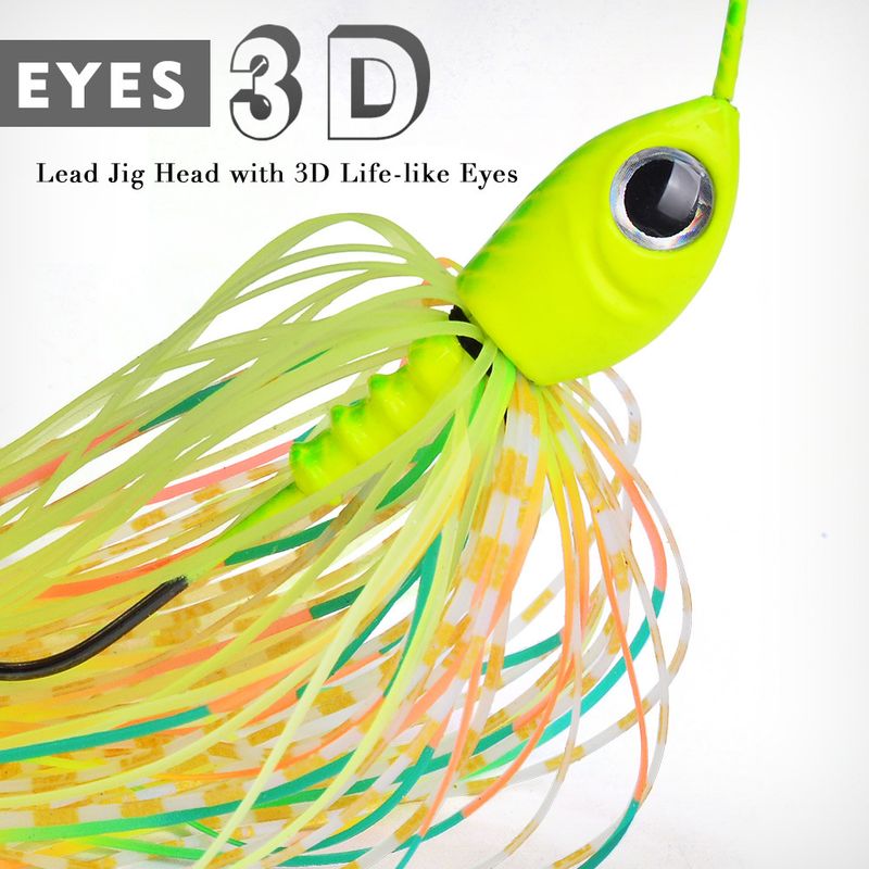 Bearded Man Anti-Hook Bottom Lure 10G 14G Tassel Sequin Lifelike Bait Spinnerbait_voghion.com