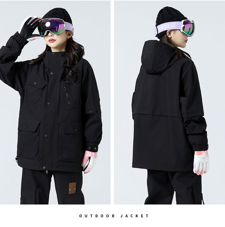 Herrenbekleidung: Neue Herbst- und Winterjacke für Männer und Frauen, abnehmbarer zweiteiliger Anzug, weißes Futter aus Entenseide und Baumwolle_voghion.com