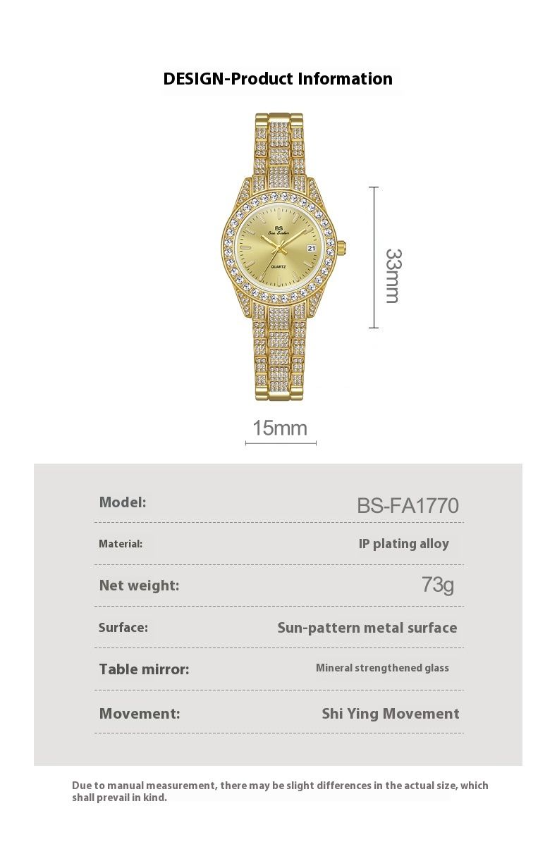 New light luxury ladies aqua ghost fashion temperament small square diamond calendar watch_voghion.com