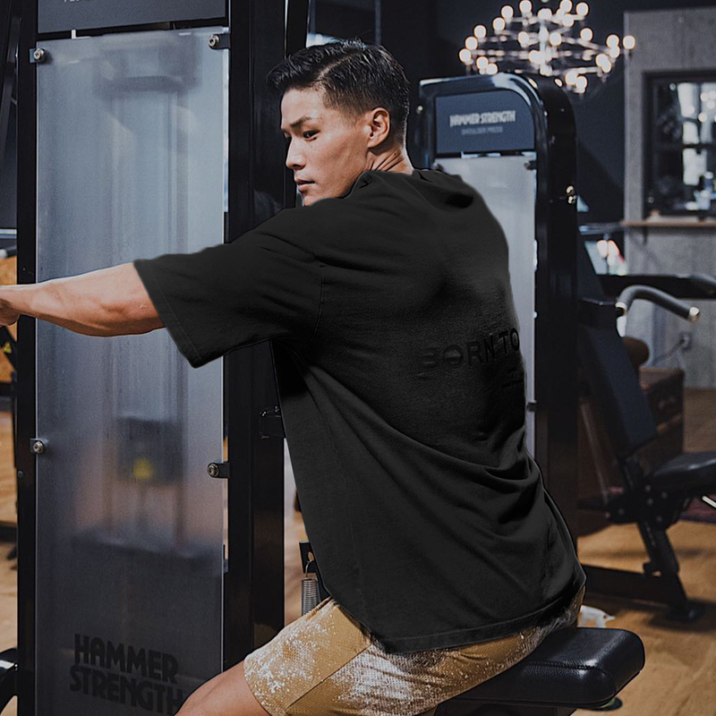 Muscle Fitness New Brother Sports Men's T-shirt Spring/Summer New Round Neck Cotton Casual Running Short Sleeve T-shirt_voghion.com