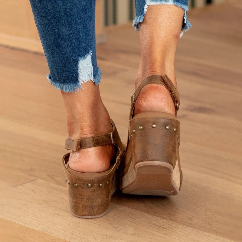 YUDX Roman Open Platform Damen Sommer Retro Peep Toe Dicke Sohle Keilschuhe Casual High Heel Sandalen Plus_voghion.com