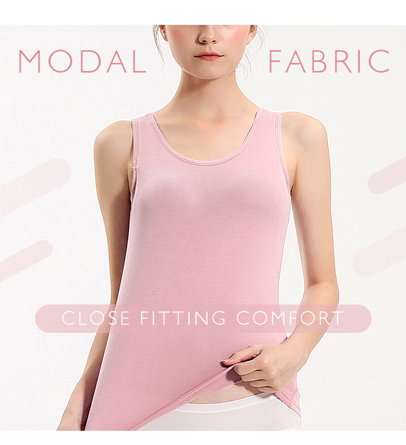 SUPERFLOWER Canotta da Donna Materiale Modale Reggiseno Incorporato Imbottito Elasticizzato Traspirante Canotta Fiess Top Solido Push Up_voghion.com